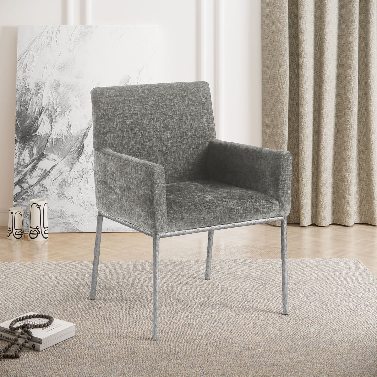 Reeves - Dining Chair With Silver Legs (Set of 2)