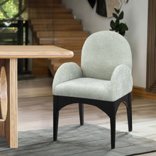 Load image into Gallery viewer, Waldorf - Chenille Dining Arm Chair With Black Legs

