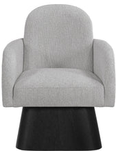Load image into Gallery viewer, Marlowe - Linen Textured Fabric Upholstered Swivel Accent Chair - Stained Black
