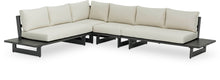 Load image into Gallery viewer, Maldives - 4 Piece Water Resistant Outdoor Patio Modular Sectional With Gray Base
