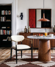 Load image into Gallery viewer, Riccio - Faux Leather Dining Arm Chair (Set of 2) - Black And Gold Frame
