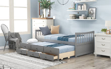 Load image into Gallery viewer, Twin Size Daybed With Trundle And Drawers
