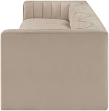 Load image into Gallery viewer, Rummi - Velvet Performance Fabric Upholstered 4 Piece Modular Sofa
