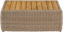 Load image into Gallery viewer, Seacrest - Teak Wood And Wicker Outdoor Patio Coffee Table
