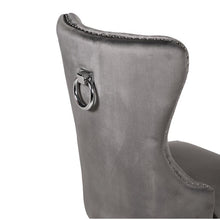 Load image into Gallery viewer, Galaxy Home Erica Stainless Steel Legs Dining Chair (Set of 2) in Dark Gray
