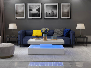 Galaxy Home Aurora Coffee Table in White - Ego Home Furniture