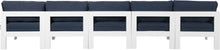 Load image into Gallery viewer, Nizuc - Outdoor Patio 5 Seat Modular Armless Sofa With White Frame
