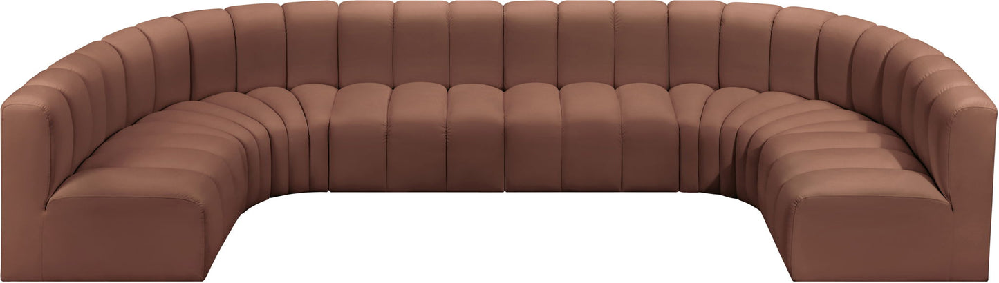 Arc - Faux Leather Modular U-Shaped Sectional