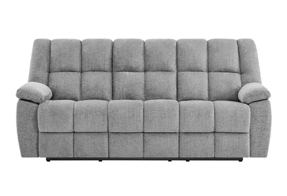 U6000 - 3 Piece Living Room Set (Reclining Sofa / Reclining Console Loveseat / Glider Recliner) - Smoke