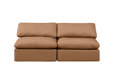Indulge - Faux Leather 2 Seat Modular Armless Sofa