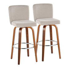 Load image into Gallery viewer, Henry - Contemporary Fixed Height Barstool With Swivel With Round Footrest (Set of 2)
