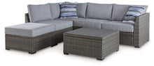 Load image into Gallery viewer, Petal Road - Loveseat Sectional, Ottoman, Table Set (Set of 4) - Gray

