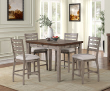 Load image into Gallery viewer, Will Dining - Counter Dining Table With 4 Drawers - Gray / Brown
