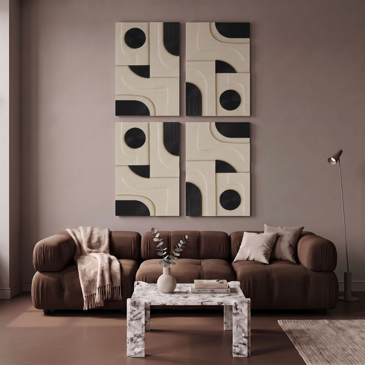 Element - Mango Wood 4 Piece Wall Art