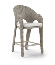 Load image into Gallery viewer, Seacrest - Olefin Water Resistant Fabric And Wicker Outdoor Patio Bar Stool
