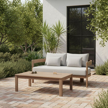 Load image into Gallery viewer, Newport - Water Resistant Fabric 65" Upholstered Outdoor Patio Loveseat
