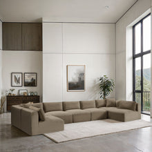 Load image into Gallery viewer, Shaggy - Fabric 7 Piece Modular U-Shaped Armless Sectional

