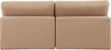Load image into Gallery viewer, Comfy - Faux Leather Modular Armless Sofa 2 Pieces - Light Brown
