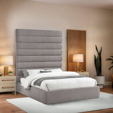 Load image into Gallery viewer, Adam - Linen Fabric Bed With 89" Headboard
