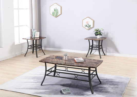 T335 - Table Set (Set of 3) - Brown