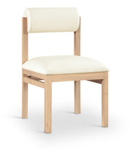 Load image into Gallery viewer, Roundhill - Faux Leather Dining Chair (Set of 2) - Natural Frame
