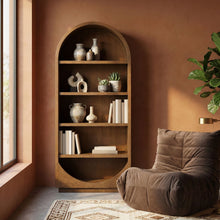 Load image into Gallery viewer, Hearth - Oak Veneer And Solid Wood Bookcase
