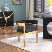 Load image into Gallery viewer, Romeo - Boucle Dining Chair With Gold Base (Set of 2)
