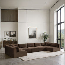 Load image into Gallery viewer, Shaggy - 7 Piece Modular U-Shaped Armless Sectional
