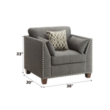 Load image into Gallery viewer, Laurissa - Chair With 3 Pillows - Light Charcoal
