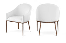 Load image into Gallery viewer, Ferro - Upholstered Dining Arm Chair With Brushed Bronze Legs
