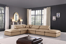 Load image into Gallery viewer, Comfy - 6 Piece Faux Leather Modular Sectional - Tan
