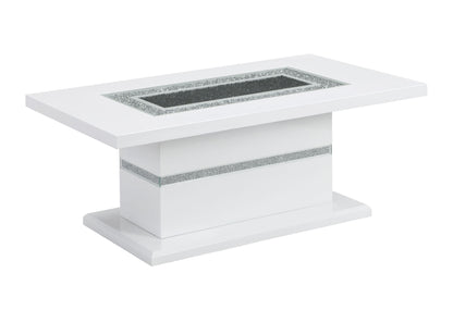 Monaco - Coffee Table Top And Base - White