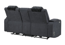 Load image into Gallery viewer, U8000 - Power Reclining Loveseat With Console, Power Headrest, LED Light, Bluetooth Speaker - Black
