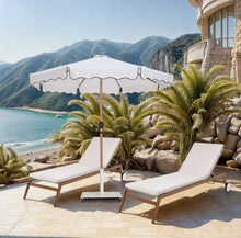 Load image into Gallery viewer, Amalfi - Aluminum Patio Umbrella - White Base / Light Brown Pole
