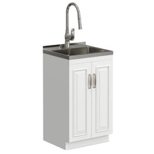 Load image into Gallery viewer, Darwin - Deluxe Laundry Cabinet With Pull-Out Faucet And Stainless Steel Sink
