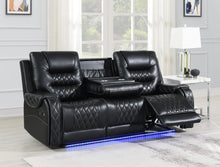 Load image into Gallery viewer, U140 - Motion Sofa With Drop Down - Black
