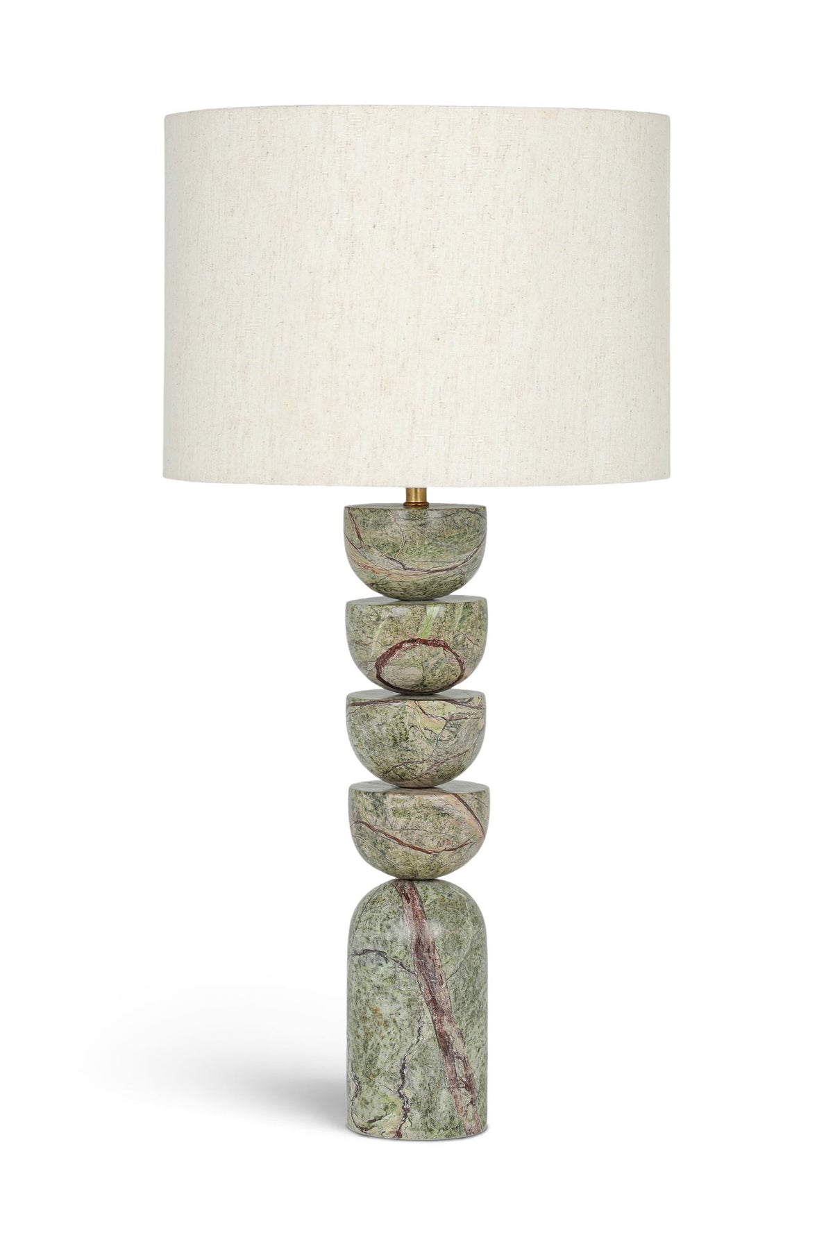 Opus - Linen Textured Fabric And Brass Table Lamp
