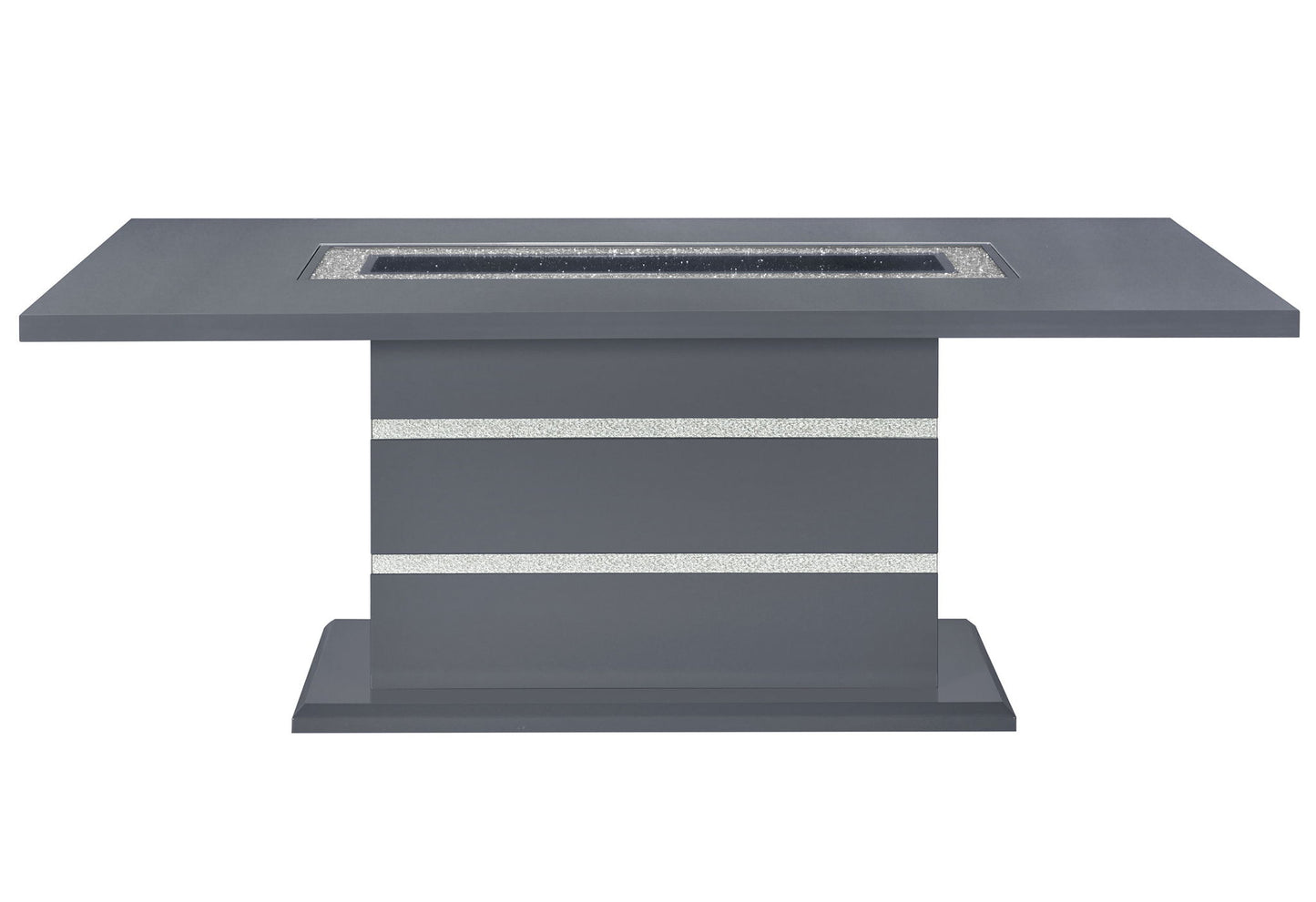 Monaco - Dining Table Column - Dark Gray