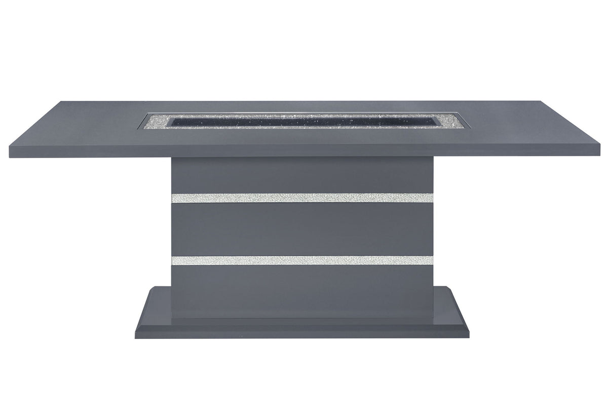 Monaco - Dining Table Top And Base - Dark Gray