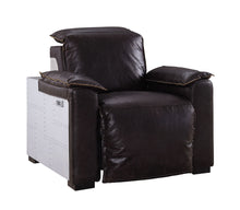 Load image into Gallery viewer, Misezon - Top Grain Leather Power Motion Recliner - Dark Brown
