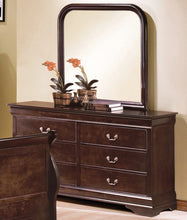 Load image into Gallery viewer, Crown Mark Furniture Louis Philip Dresser Mirror in Dark Cherry
