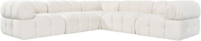 Orin - Velvet 5 Piece Modular Corner Sectional