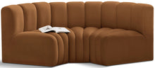 Load image into Gallery viewer, Arc - Velvet 3 Piece Modular U-Shaped Sofa - Saddle
