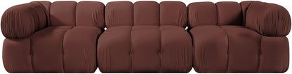 Orin - Velvet Performance Fabric Upholstered 3 Piece Modular Sofa