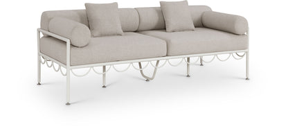 Portofino - Resilient Water Repellent Fabric 85.75" Upholstered Outdoor Patio Sofa