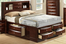 Load image into Gallery viewer, Crown Mark Furniture Emily Captain&#39;s King Bed in Rich Cherry
