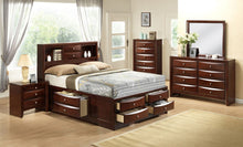 Load image into Gallery viewer, Crown Mark Furniture Emily Captain&#39;s King Bed in Rich Cherry
