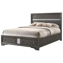 Load image into Gallery viewer, Crown Mark Regata Queen Storage Bed in Grey

