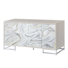 Load image into Gallery viewer, Panos - Console Cabinet - White Marcle / Chrome
