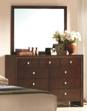 Load image into Gallery viewer, Crown Mark Furniture Evan Dresser Mirror in Warm Brown
